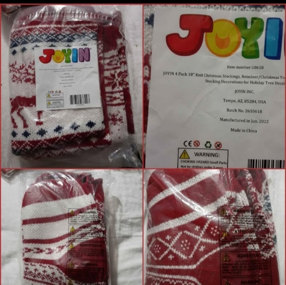 🎅 4 Pack Gorgeous Knit Stockings🎄 Brand New - Picture 12 of 13